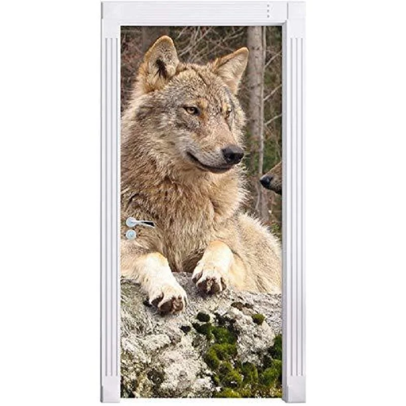 Wolf Tiger Lion Fox Wild Animal Beast of Prey Door Sticker Decal Home Decor Mural Vinilo Puerta Sticker Porte Drop Shipping
Wolf Tiger Lion Fox Wild Animal Beast of Prey Door Sticker Decal Home Decor Mural Vinilo Puerta Sticker Porte Drop Shipping
