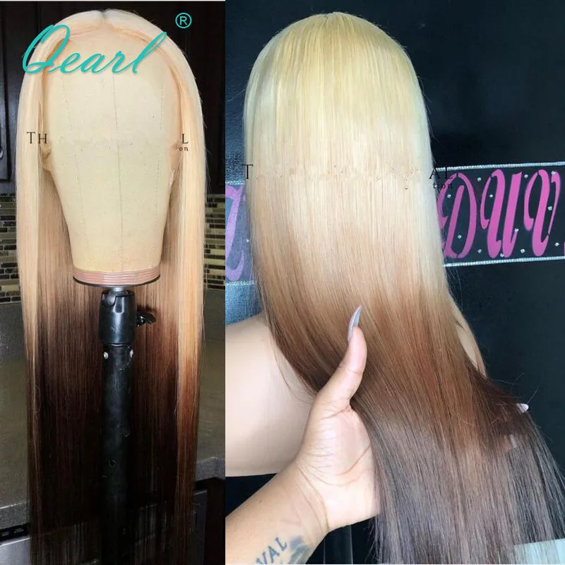 

Ombre Real Lace Front Wig 13x6 Bone Straight Frontal Wigs for Women 13x4 Blonde Human Hair Wig Pre Plucked Remy Hair 150% Qearl