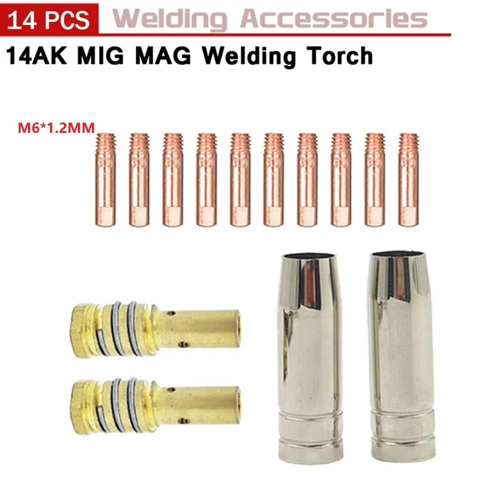 14Pc Stick Welding Accessories Nozzles Collets Lenses MAG MIG-14AK Welding Torch Consumables Torch Gas Nozzle Tip Holder
14Pc Stick Welding Accessories Nozzles Collets Lenses MAG MIG-14AK Welding Torch Consumables Torch Gas Nozzle Tip Holder