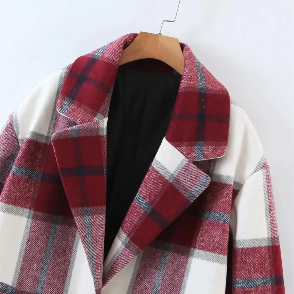 2020 Autumn Winter Women Trench Coat Long Sleeve Plaid Woolen Overcoat INS Fashion Long Windbreaker Womens Gabardina Mujer
2020 Autumn Winter Women Trench Coat Long Sleeve Plaid Woolen Overcoat INS Fashion Long Windbreaker Womens Gabardina Mujer