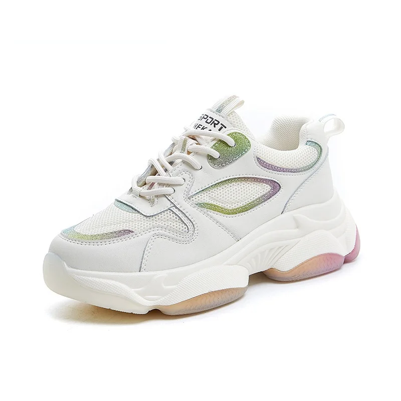 Женские Светоотражающие модные спортивные белые кроссовки, женские весенние кроссовки на массивной платформе, женская повседневная обувь
Женские Светоотражающие модные спортивные белые кроссовки, женские весенние кроссовки на массивной платформе, женская повседневная обувь