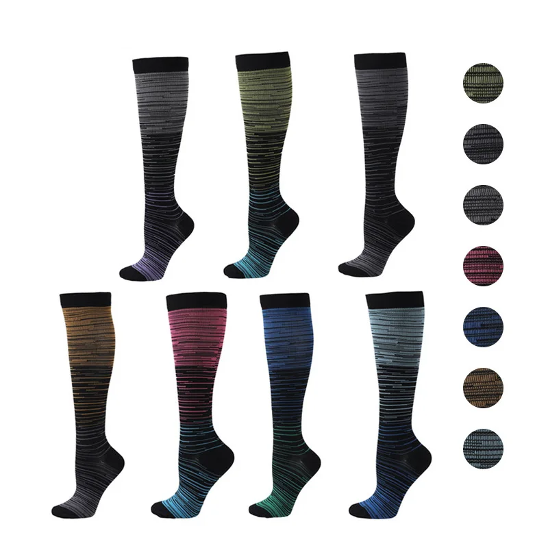 New Gradient Mixed Color Compression Socks Men Women Running Cycling Socks Stockings Sports Nylon Stockings
New Gradient Mixed Color Compression Socks Men Women Running Cycling Socks Stockings Sports Nylon Stockings