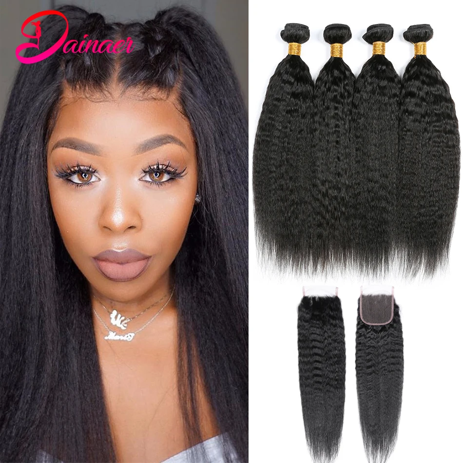 Kinky Straight Bundles With Closure Brazilian Hair Weave Bundles With Lace Closure 4x4 Virgin Human Hair Bundle With Closure
Kinky Straight Bundles With Closure Brazilian Hair Weave Bundles With Lace Closure 4x4 Virgin Human Hair Bundle With Closure