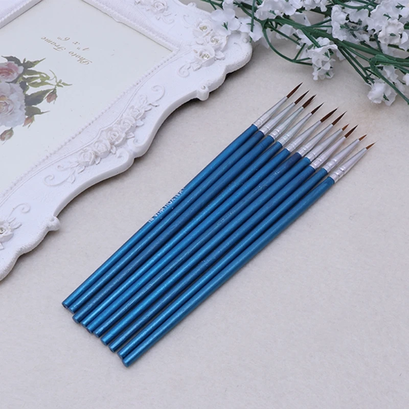 10Pcs Nylon Hair Artist Paint Brush Acrylic Watercolor Round Fine Hand Point Tip 1XCE
10Pcs Nylon Hair Artist Paint Brush Acrylic Watercolor Round Fine Hand Point Tip 1XCE