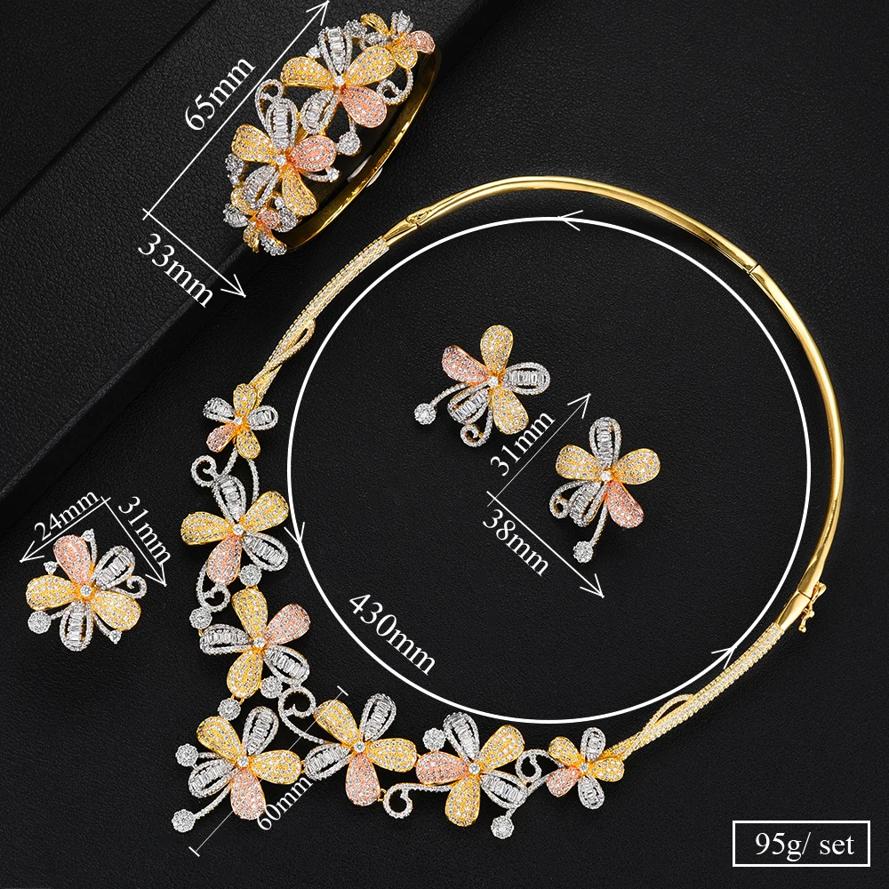 SISCATHY Noble Design 4PCS Charms Flowers Shiny Jewelry Sets For Women Wedding Handmade Dubai Bridal High Quality Jewelry Set
SISCATHY Noble Design 4PCS Charms Flowers Shiny Jewelry Sets For Women Wedding Handmade Dubai Bridal High Quality Jewelry Set