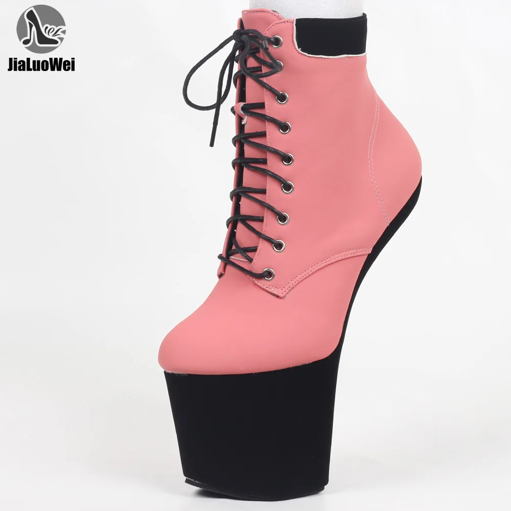JIALUOWEI 8 Inch Fetish Heelless Gothic Lace-up Platform Hoof Ballet Patent Ankle Boots Size 36-46
JIALUOWEI 8 Inch Fetish Heelless Gothic Lace-up Platform Hoof Ballet Patent Ankle Boots Size 36-46