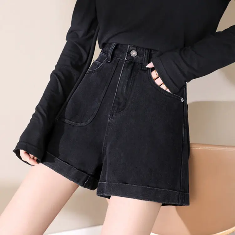 High waist denim wide leg shorts women's loose and thin Korean spring summer 2021 new straight A-line versatile hot pants
High waist denim wide leg shorts women's loose and thin Korean spring summer 2021 new straight A-line versatile hot pants