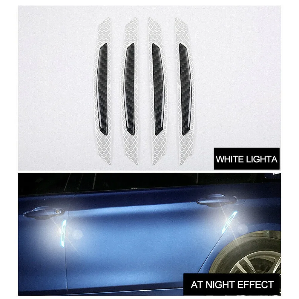Hot Sale 4X Reflective Real Carbon Fiber Car Side Door Protection Guard Stickers - White Super Reflective Sticker
Hot Sale 4X Reflective Real Carbon Fiber Car Side Door Protection Guard Stickers - White Super Reflective Sticker
