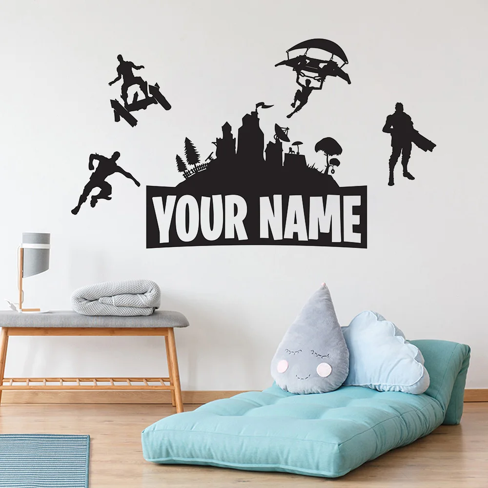 Customised Name Wall Sticker Vinyl Boys Gaming Room Kids Room Wall Decor Wall Decals for Gamer Room Decoration Accessories
Customised Name Wall Sticker Vinyl Boys Gaming Room Kids Room Wall Decor Wall Decals for Gamer Room Decoration Accessories