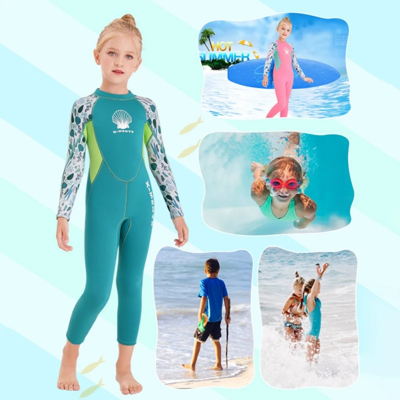Girls Wetsuit 2.5MM neoprene Children's Scuba diving suit Sun-proof Long sleeve thermal Surfing snorkeling Swimsuit
Girls Wetsuit 2.5MM neoprene Children's Scuba diving suit Sun-proof Long sleeve thermal Surfing snorkeling Swimsuit
