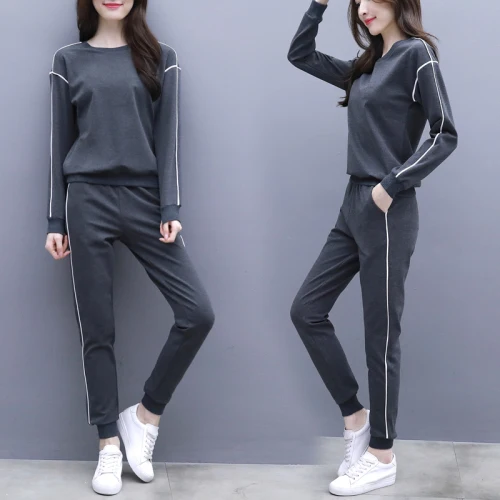 Leisure Women 2 Piece Set Top And Pants Korean Tracksuit Sportswear Women Two Piece Outfits Casual Top&pants Set Tracksuits
Leisure Women 2 Piece Set Top And Pants Korean Tracksuit Sportswear Women Two Piece Outfits Casual Top&pants Set Tracksuits