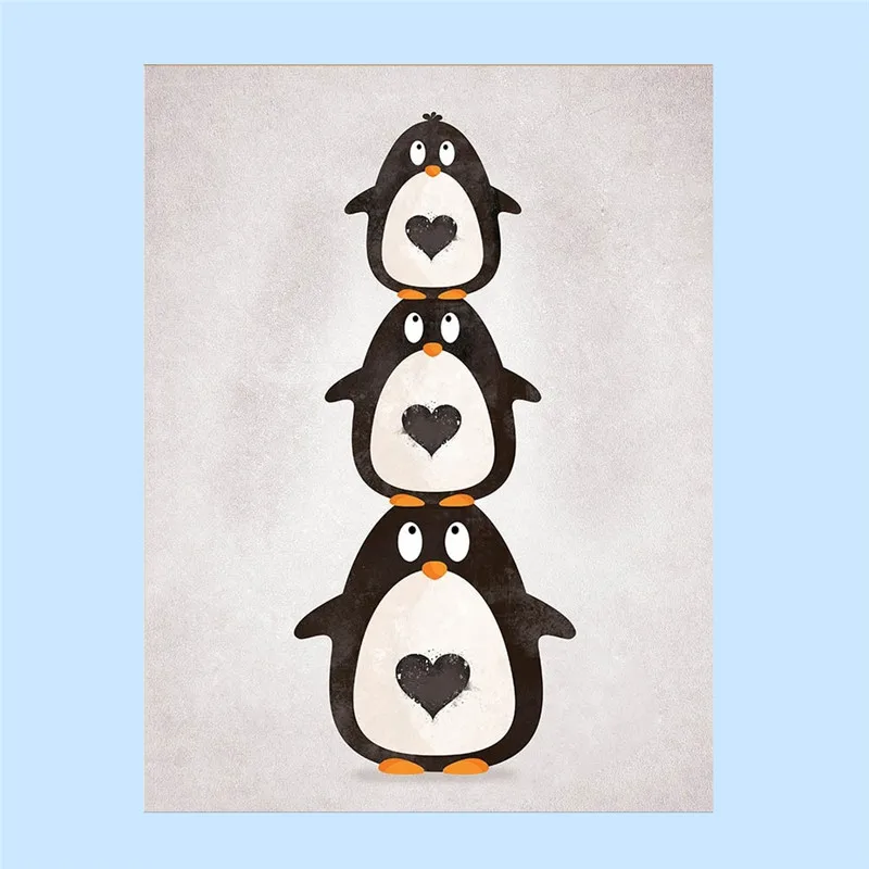 Nordic Cute Fashion Animal Penguin Portrait Canvas Art Poster Spray Adornment Picture Painting Print Baby Room Home Wall Decor
Nordic Cute Fashion Animal Penguin Portrait Canvas Art Poster Spray Adornment Picture Painting Print Baby Room Home Wall Decor