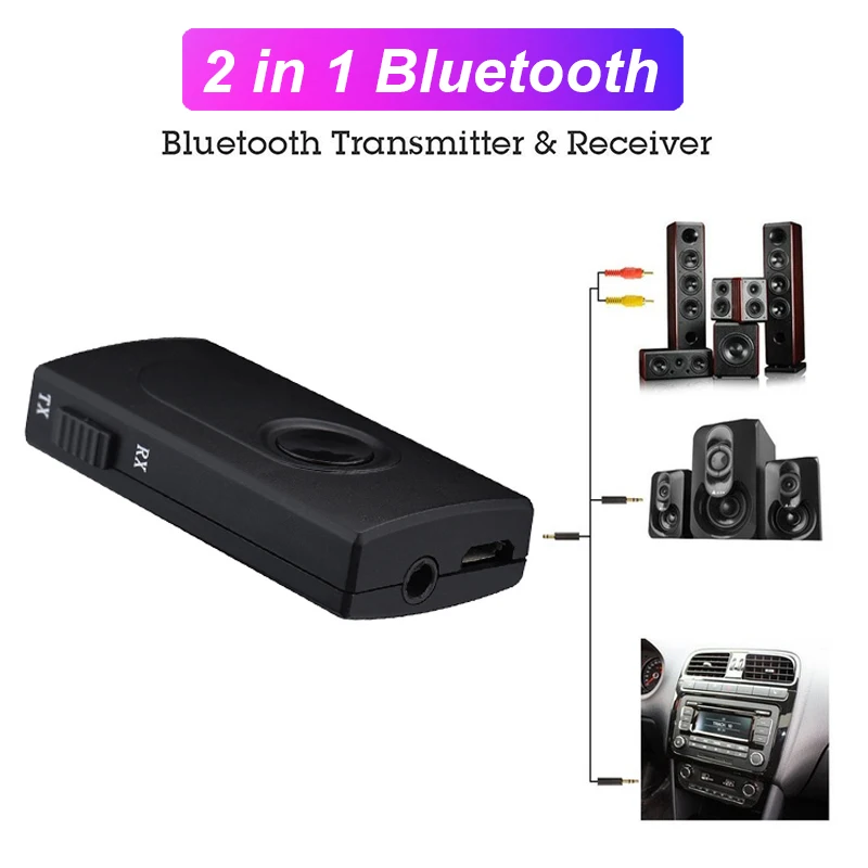 2 в 1 стерео аудио Музыка без потерь Bluetooth приемник адаптер Портативный