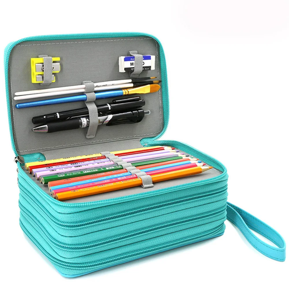 School Pencil Case PU Leather Pencilcase 72 Holes 4 Layers Pen Bag Large Kids Boys Girls Pencil Box Pouch Supplies (Green)
School Pencil Case PU Leather Pencilcase 72 Holes 4 Layers Pen Bag Large Kids Boys Girls Pencil Box Pouch Supplies (Green)