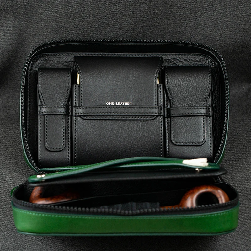 one leather Portable Multifunction Tobacco Pipe Bag Genuine Leather Handmade 3 Pipes Pouch Storage ProtectorSmoke Accessories
one leather Portable Multifunction Tobacco Pipe Bag Genuine Leather Handmade 3 Pipes Pouch Storage ProtectorSmoke Accessories