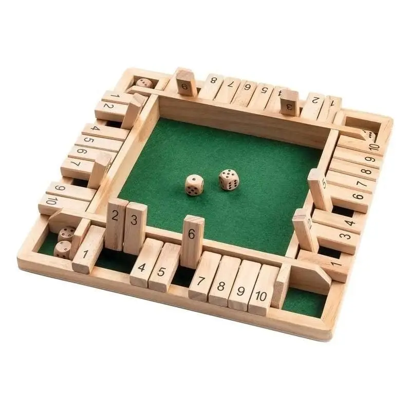 4 Sided 10 Numbers Shut The Box Board Game Wooden Mathematic Traditional Pub Board Dice Game Family Travel Fun Game Set Dropship
4 Sided 10 Numbers Shut The Box Board Game Wooden Mathematic Traditional Pub Board Dice Game Family Travel Fun Game Set Dropship