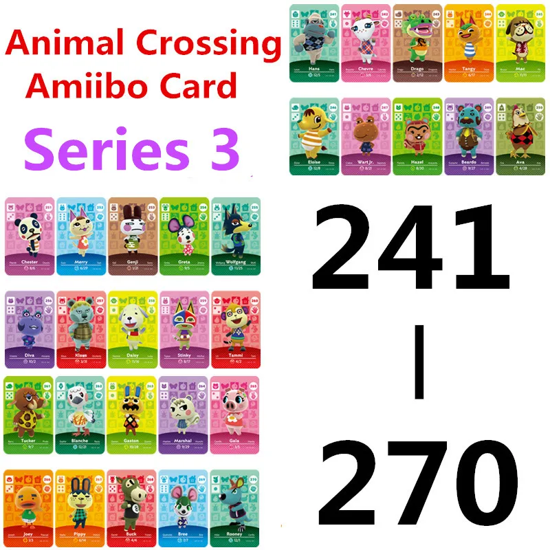 Карточка для скрещивания животных Amiibo карточка NS игр Amibo переключатель карты