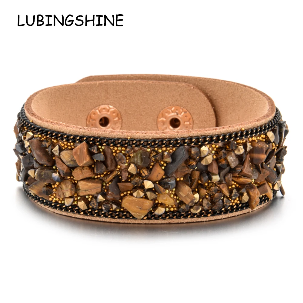 Vintage Leather Wide Bracelets for Women Men Crystal Natural Stone Charms Wrap Bracelet Cuff Wristband Party Boho Jewelry Gift
Vintage Leather Wide Bracelets for Women Men Crystal Natural Stone Charms Wrap Bracelet Cuff Wristband Party Boho Jewelry Gift
