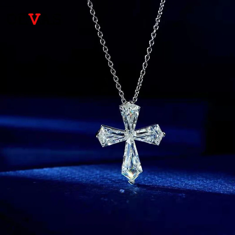 OEVAS 100% 925 Sterling Silver Sparkling High Carbon Diamond Cross Pendant Necklace For Women Wedding Party Fine Jewery Gifts
OEVAS 100% 925 Sterling Silver Sparkling High Carbon Diamond Cross Pendant Necklace For Women Wedding Party Fine Jewery Gifts