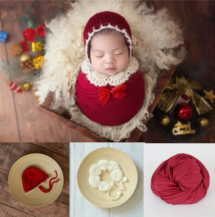Newborn Photography Props Baby Christmas Hat Crochet Newborn Outfits Blanket Props Baby Photo Shoot Accessories
Newborn Photography Props Baby Christmas Hat Crochet Newborn Outfits Blanket Props Baby Photo Shoot Accessories