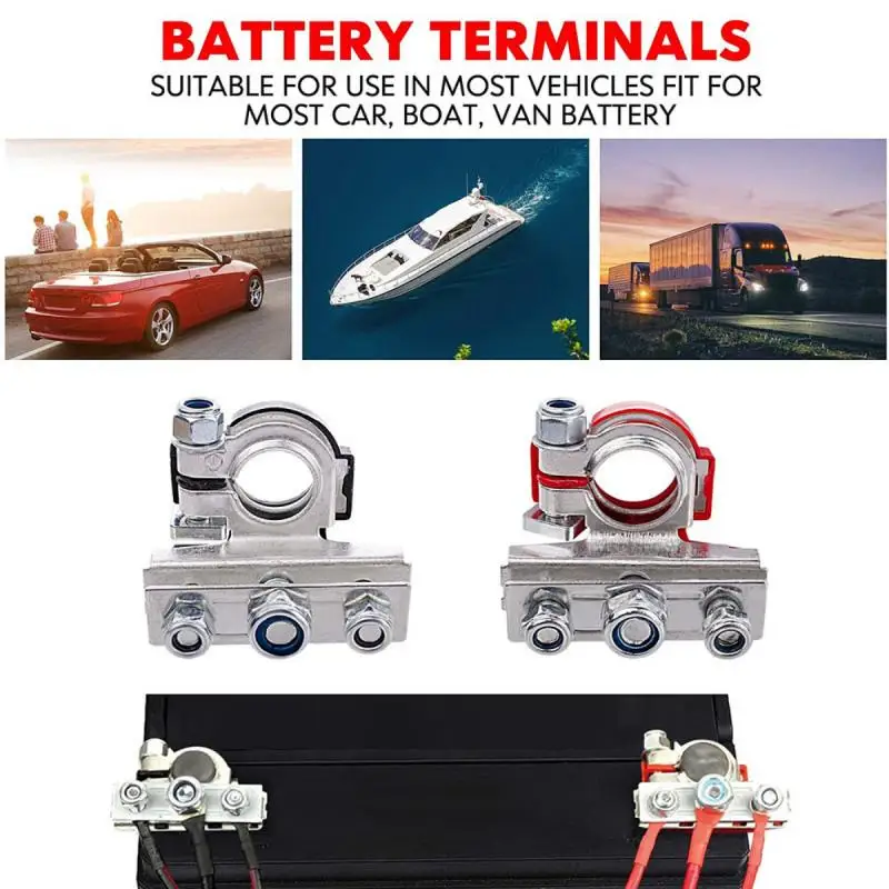 1Pair 12V 24V Automotive Car Top Post Battery Terminals Wire Cable Clamp Terminal Connectors Car Accessories 
1Pair 12V 24V Automotive Car Top Post Battery Terminals Wire Cable Clamp Terminal Connectors Car Accessories