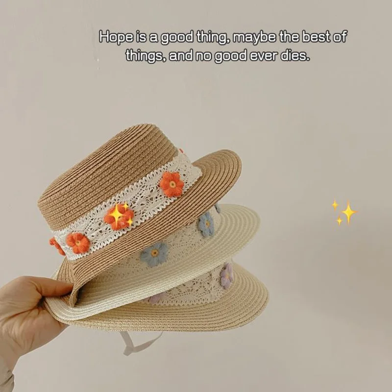 New Sweet Lace Bordered Flower Summer Sunscreen Holiday Straw Hat Fashion Trend Children's Sun Hat Accessories
New Sweet Lace Bordered Flower Summer Sunscreen Holiday Straw Hat Fashion Trend Children's Sun Hat Accessories