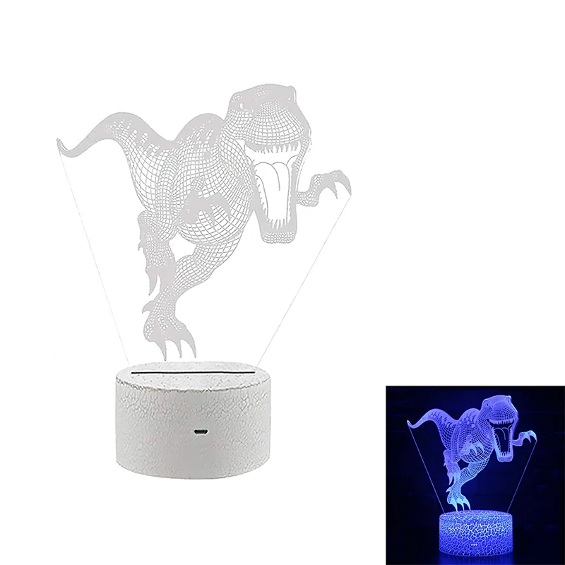 Dinosaur Children Night Light 3D Phantom Light 16 Color Variable Night Light, With Touch Switch Remote Control Bedside Light
Dinosaur Children Night Light 3D Phantom Light 16 Color Variable Night Light, With Touch Switch Remote Control Bedside Light