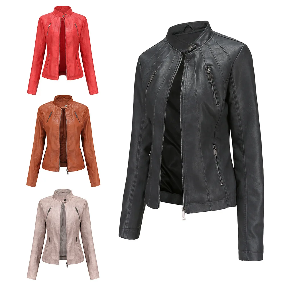 WEPBEL Autumn Winter Women's Fashion Punk Motor PU Leather Jacket Ladies Casual Slim Long Sleeve Zipper Motorcycle Coat Outwear
WEPBEL Autumn Winter Women's Fashion Punk Motor PU Leather Jacket Ladies Casual Slim Long Sleeve Zipper Motorcycle Coat Outwear