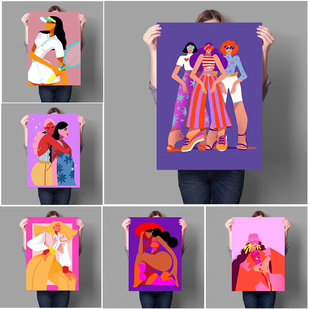 Modern Illustration Girl Fashion Women Nordic Poster Wall Art Canvas Painting Wall Pictures For Living Room Home Decor Unframed
Modern Illustration Girl Fashion Women Nordic Poster Wall Art Canvas Painting Wall Pictures For Living Room Home Decor Unframed
