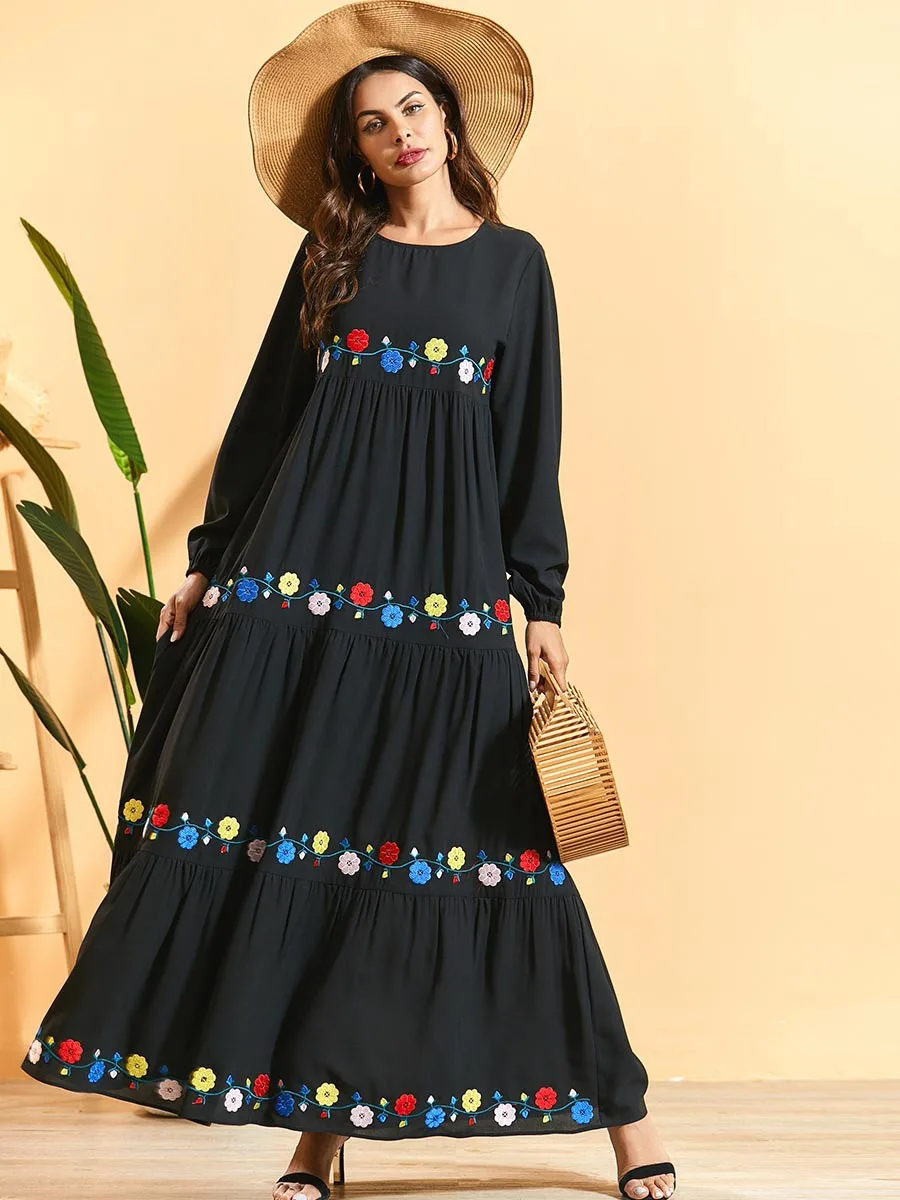 Pleated Bohemian Casual Dress Abaya women Embroidered Long-Sleeved moroccan kaftan islamic clothing ramadan musulman dresses
Pleated Bohemian Casual Dress Abaya women Embroidered Long-Sleeved moroccan kaftan islamic clothing ramadan musulman dresses