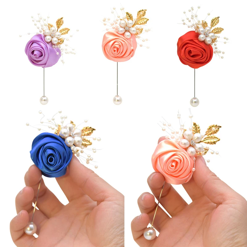 Bridesmaid Corsage Boutonniere Satin Rose Bride Groom Corsage Wedding Party Prom Wedding Supply Accessories
Bridesmaid Corsage Boutonniere Satin Rose Bride Groom Corsage Wedding Party Prom Wedding Supply Accessories