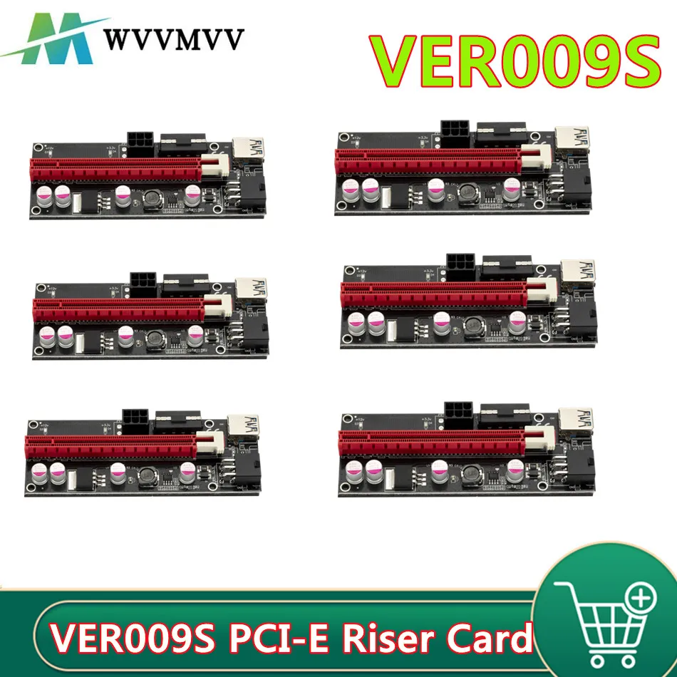 6 PCS VER009S PCI-E Riser Card 009S PCI Express PCIE 1X To 16X Extender 1M 0.6M USB 3.0 Cable SATA To 6Pin Power For Video Card
6 PCS VER009S PCI-E Riser Card 009S PCI Express PCIE 1X To 16X Extender 1M 0.6M USB 3.0 Cable SATA To 6Pin Power For Video Card