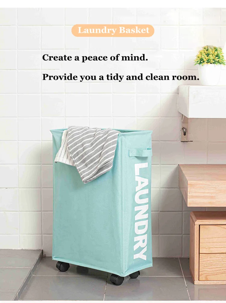 Portable Dirty Clothes Storage Basket Collapsible Narrow Mesh Oxford Laundry Bag Household Storage Bag with Casters
Portable Dirty Clothes Storage Basket Collapsible Narrow Mesh Oxford Laundry Bag Household Storage Bag with Casters