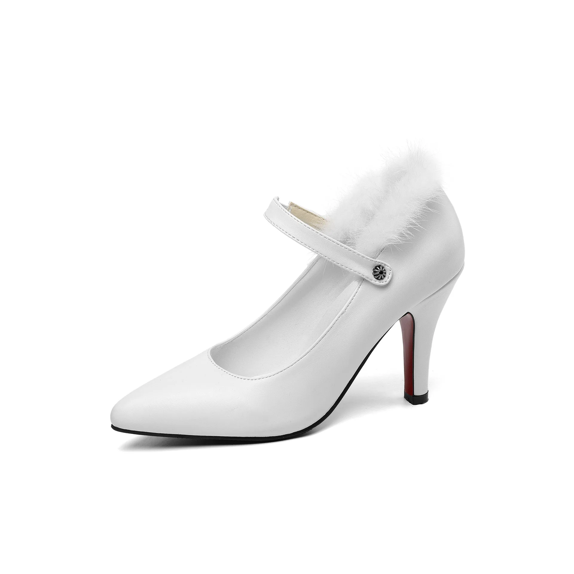 Factory Direct Sales New Spring High-heeled Pointed Rabbit Fur Lace Fashion Plus Size Two-shoes Foreign Trade Wedges Shoes
Factory Direct Sales New Spring High-heeled Pointed Rabbit Fur Lace Fashion Plus Size Two-shoes Foreign Trade Wedges Shoes