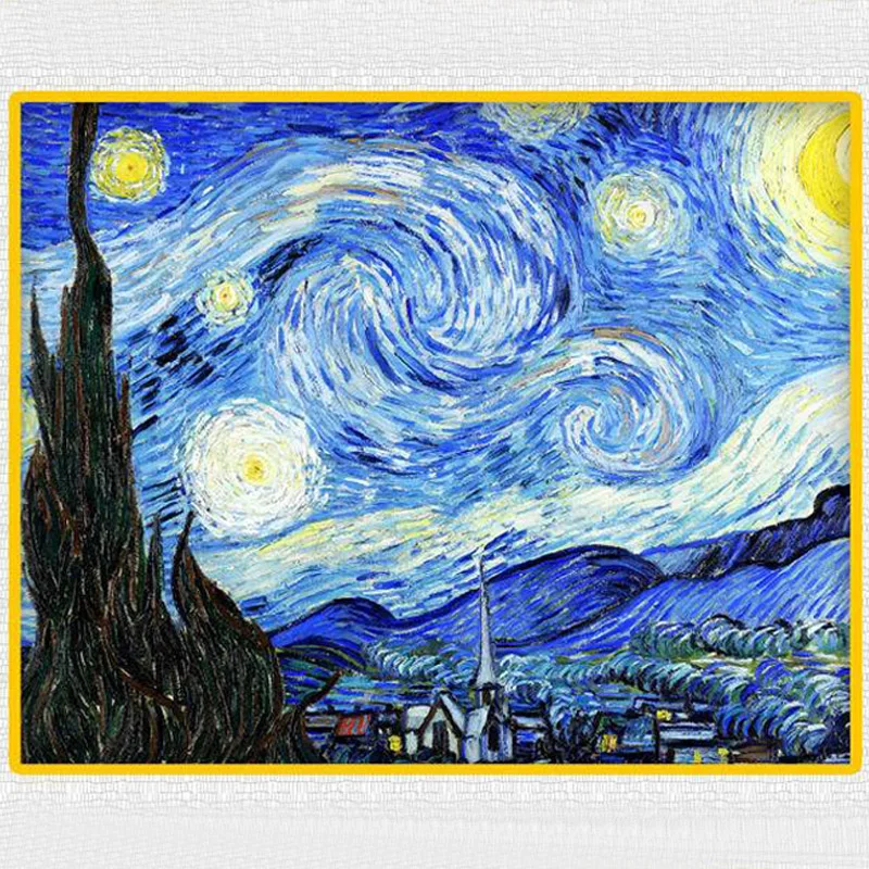 MOC Building Blocks Van Gogh Starry Sky World Famous Painting Small Particles Children's Educational Assembling 3D Model Toys 
MOC Building Blocks Van Gogh Starry Sky World Famous Painting Small Particles Children's Educational Assembling 3D Model Toys