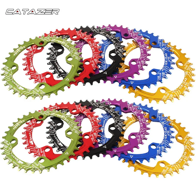 MTB горный велосипед круглый 104BCD 32 34 36 38 40 42 T зубчатая пластина узкая широкая цепь
