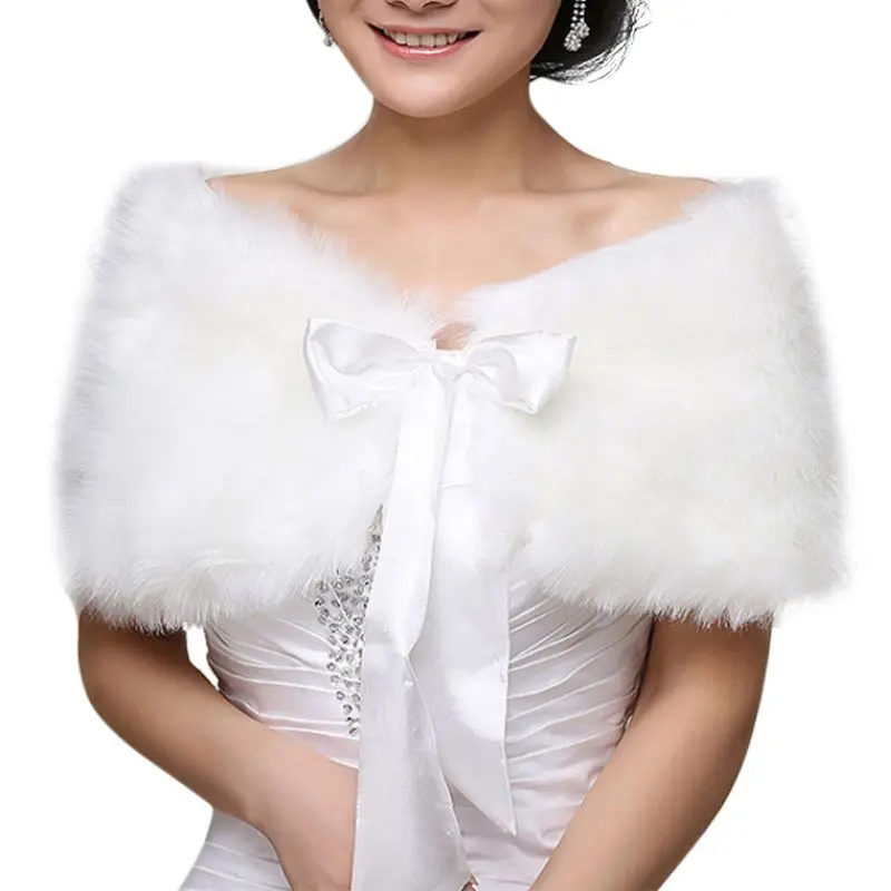 Women Winter One Size Warm Faux Fur Cape Cloak Wedding Wrap Bridal Shawl Jacket Coat Satin Ribbon Bowknot Lace Up Shrug Solid
Women Winter One Size Warm Faux Fur Cape Cloak Wedding Wrap Bridal Shawl Jacket Coat Satin Ribbon Bowknot Lace Up Shrug Solid