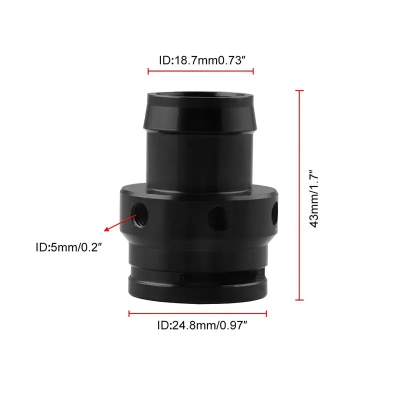 Durable Turbo Vacuum Boost Tap Automotive Energy Turbine Accessory Widely Compatible Vacuum Sensor Adapter Black Aluminum
Durable Turbo Vacuum Boost Tap Automotive Energy Turbine Accessory Widely Compatible Vacuum Sensor Adapter Black Aluminum