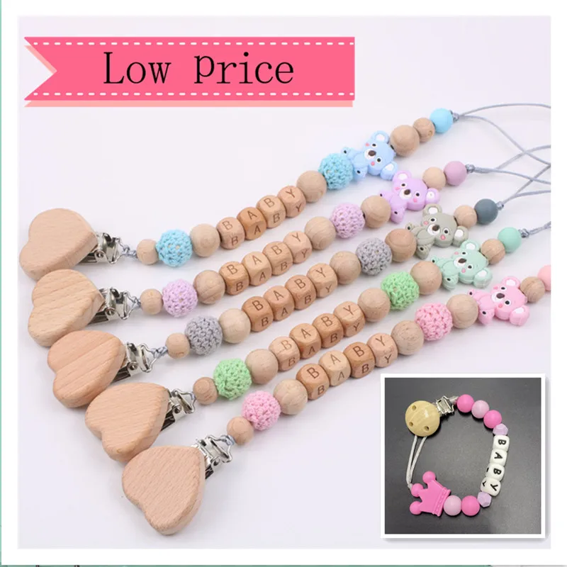 Personalized Name Custom Baby Name Pacifier Clips Beech Beads Handmade Silicone Pacifier Chains Toddler Teether Teething Chain
Personalized Name Custom Baby Name Pacifier Clips Beech Beads Handmade Silicone Pacifier Chains Toddler Teether Teething Chain