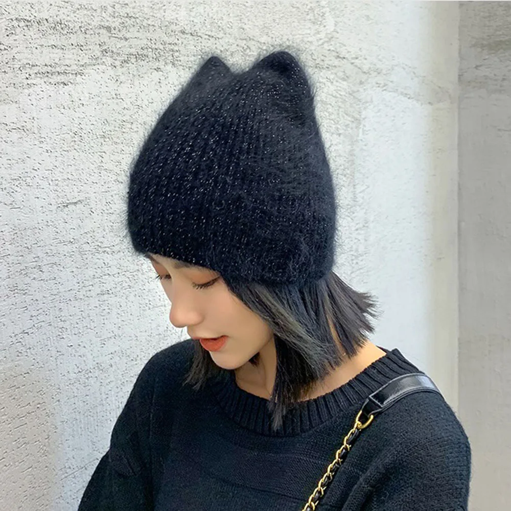 Simple Girl Rabbit fur ear Beanie Hat for Women Winter Skullies Warm wool Cap Gorros Female Cap
Simple Girl Rabbit fur ear Beanie Hat for Women Winter Skullies Warm wool Cap Gorros Female Cap