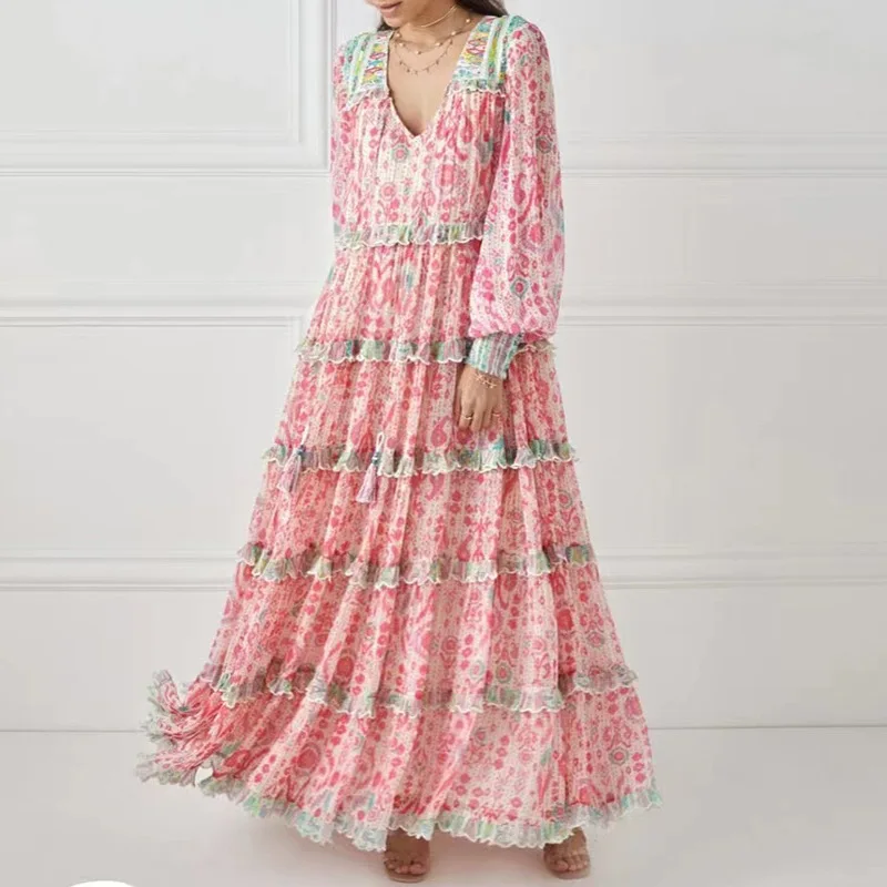 Женское шифоновое платье с длинным рукавом, осеннее платье с цветочным принтом и длинным рукавом
Женское шифоновое платье с длинным рукавом, осеннее платье с цветочным принтом и длинным рукавом