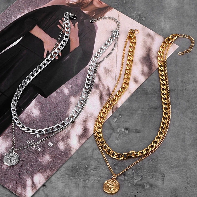 ZOVOLI Vintage Multilayer Coin Chain Choker Necklace For Women Gold Silver Color Fashion Portrait Chunky Chain Necklaces Jewelry
ZOVOLI Vintage Multilayer Coin Chain Choker Necklace For Women Gold Silver Color Fashion Portrait Chunky Chain Necklaces Jewelry