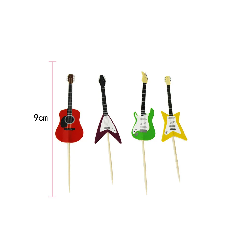 24Pcs Guitar Shape Cupcake Toppers Cake Decorating Tools Kids Birthday Party Decoration Boy Baby Shower Diy Baking Cake Flag
24Pcs Guitar Shape Cupcake Toppers Cake Decorating Tools Kids Birthday Party Decoration Boy Baby Shower Diy Baking Cake Flag