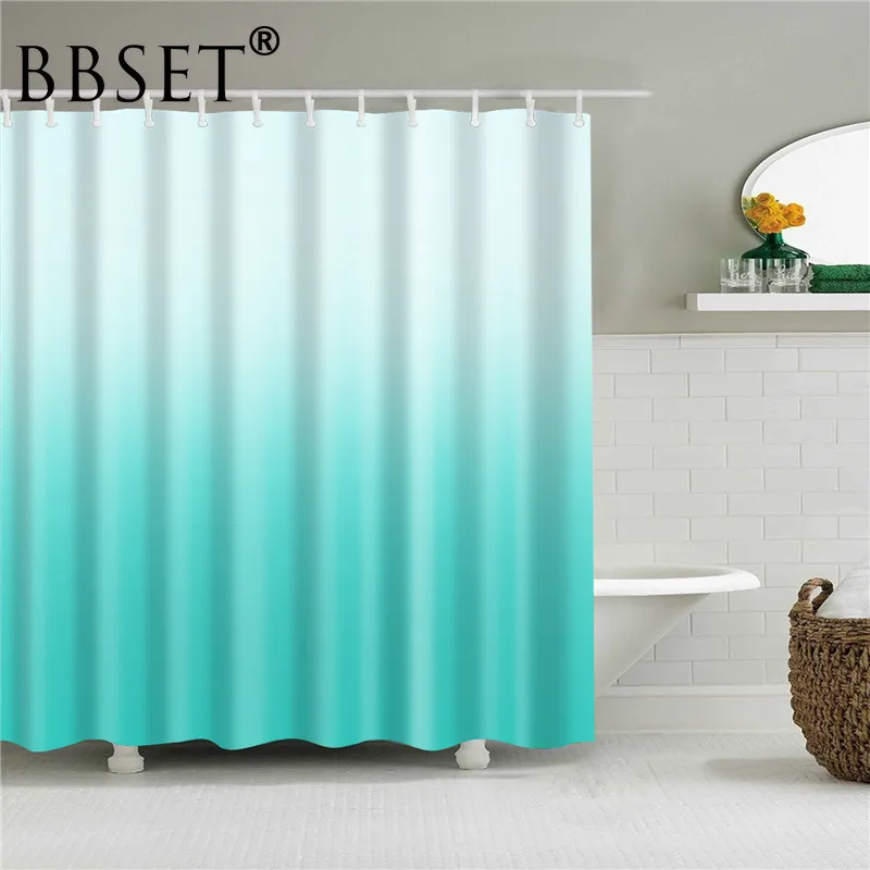 High Quality Shower Curtain Simple Turquoise Gradient Pattern Waterproof Multi-size Douchegordijn Bathroom Decor with 12 Hooks
High Quality Shower Curtain Simple Turquoise Gradient Pattern Waterproof Multi-size Douchegordijn Bathroom Decor with 12 Hooks