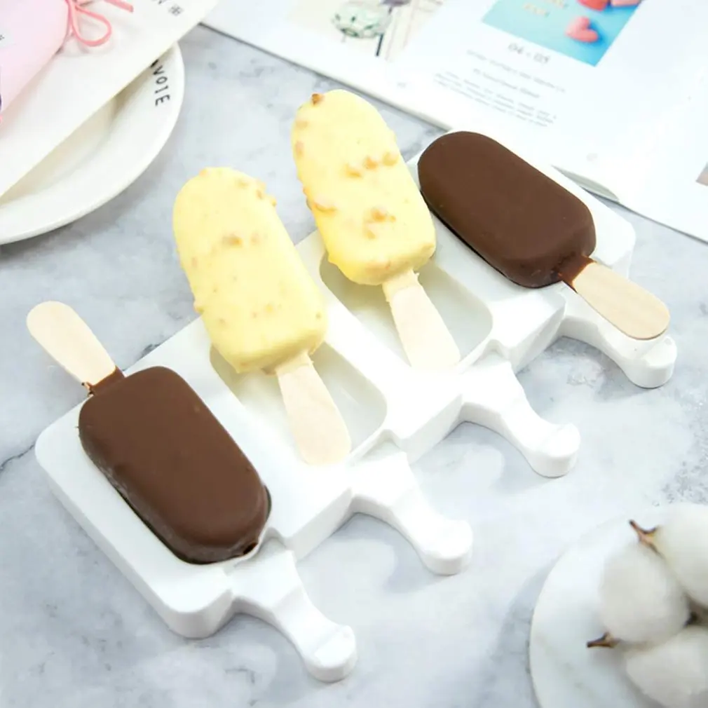Ice Cream Mold 4-hole Small Pudding Mold Environmentally Friendly And Non-Toxic Silicone Ice Cream Mold With 50 Sticks
Ice Cream Mold 4-hole Small Pudding Mold Environmentally Friendly And Non-Toxic Silicone Ice Cream Mold With 50 Sticks