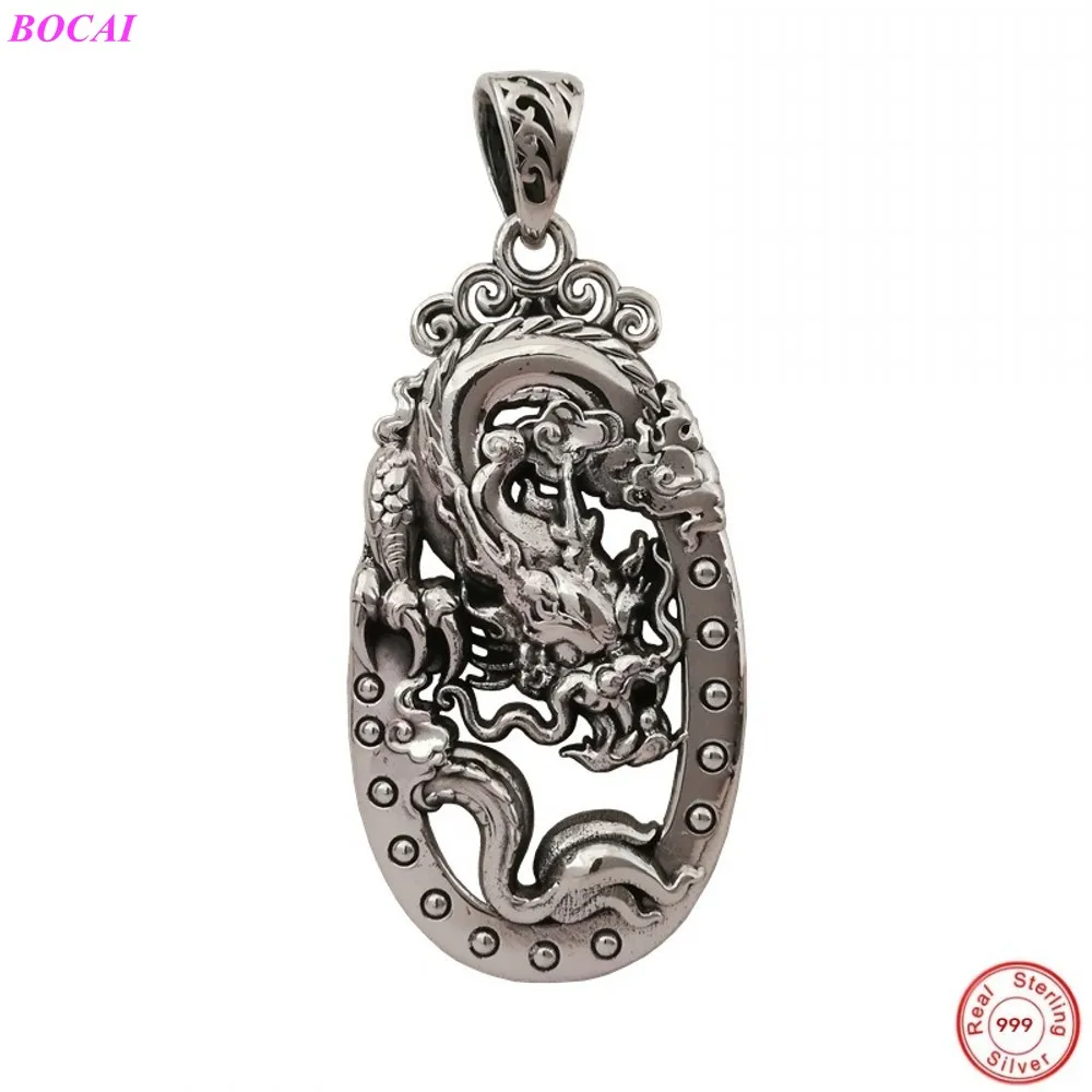 BOCAI S999 Sterling Silver Pendant Thai Silver Antique Craft Dragon Card Pendant Male Personality Tyrannosaurus Zodiac Jewelry
BOCAI S999 Sterling Silver Pendant Thai Silver Antique Craft Dragon Card Pendant Male Personality Tyrannosaurus Zodiac Jewelry
