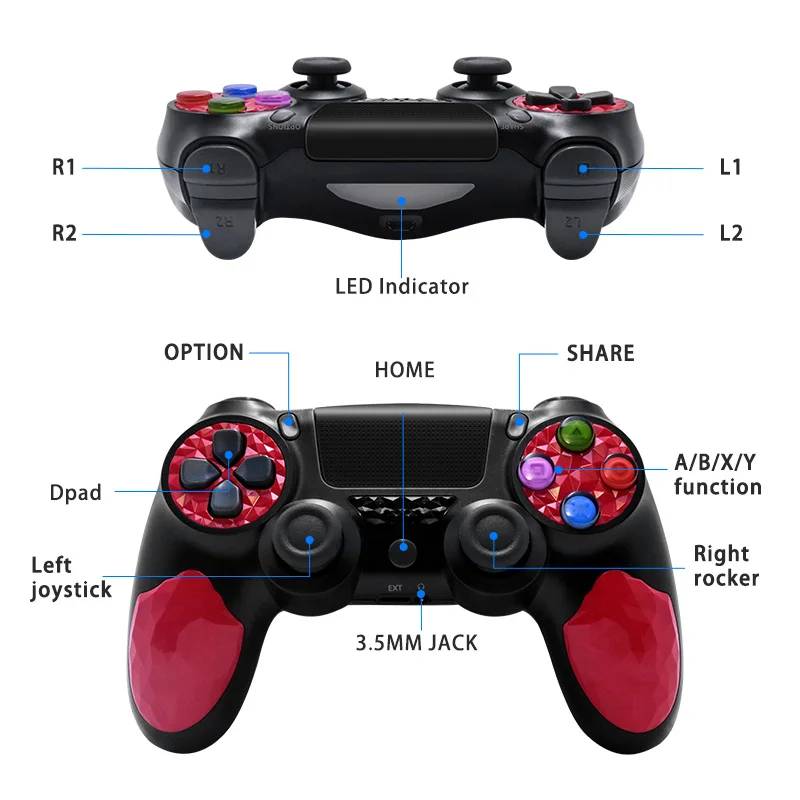 Беспроводной игровой контроллер DATA FROG, совместимый с Bluetooth, для консоли PS4, PS5, Стильный Двойной вибрационный геймпад для ПК/телефона Android
Беспроводной игровой контроллер DATA FROG, совместимый с Bluetooth, для консоли PS4, PS5, Стильный Двойной вибрационный геймпад для ПК/телефона Android