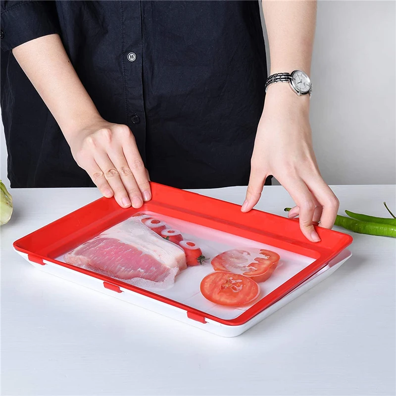 Creative Food Fresh-Keeping Tray Food Vacuum Fresh-Keeping Clapboard Refrigerator Food Storage
Creative Food Fresh-Keeping Tray Food Vacuum Fresh-Keeping Clapboard Refrigerator Food Storage