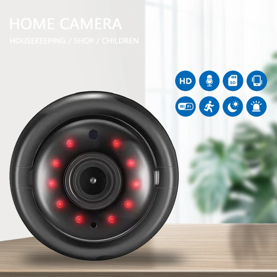 Mini Camera V380 Wifi Night Vision Motion Detection IP Wireless CCTV Infrared 2-Way Home Security Camcorders | Безопасность и