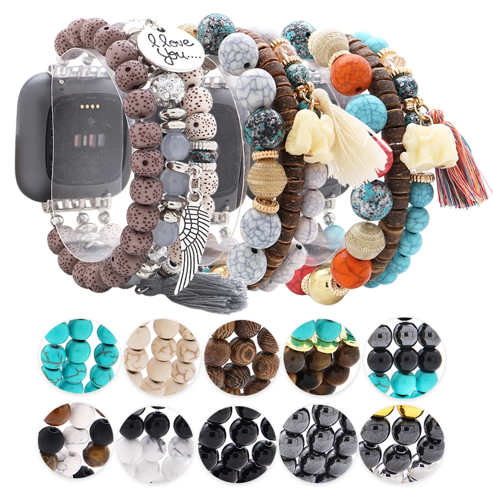 Bohemian Wings Heart Tassle Watch Strap For Fitbit Versa/Versa 2/Versa Lite Smart Watch Natural Stone Elastic Handmade Watchband
Bohemian Wings Heart Tassle Watch Strap For Fitbit Versa/Versa 2/Versa Lite Smart Watch Natural Stone Elastic Handmade Watchband